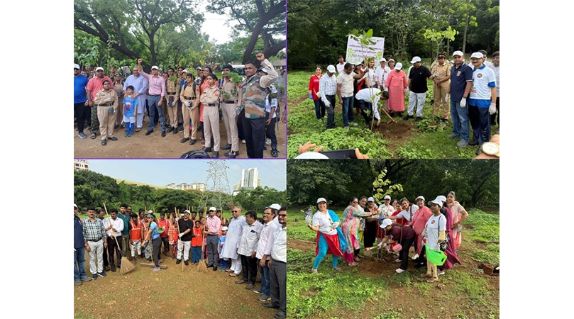 Special Campaign of tree plantation and cleaning drive Launched by Ravindra Waikar, MP Loksabha and Manisha Waikar for martyrs “Ek PER SHAHEED KE NAAM”
